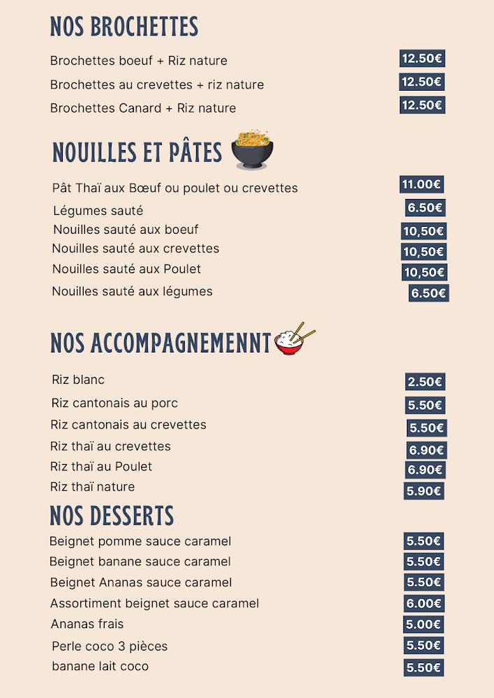 Aux saveurs du cambodge ( UNIQUEMENT A EMPORTER ) - Menu Image 2