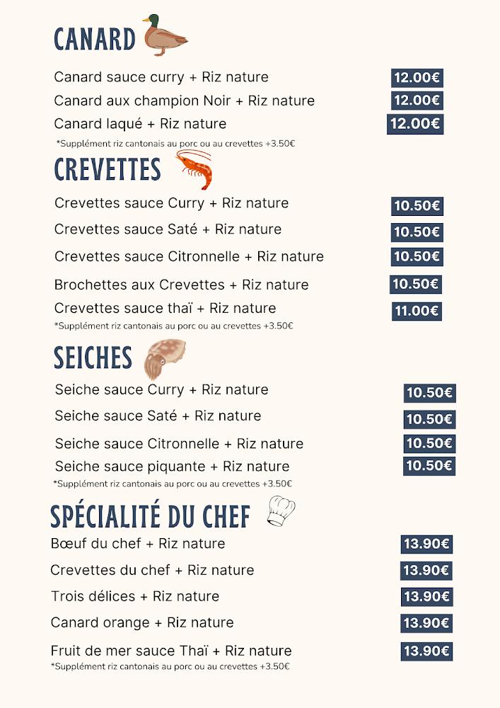 Aux saveurs du cambodge ( UNIQUEMENT A EMPORTER ) - Menu Image 4